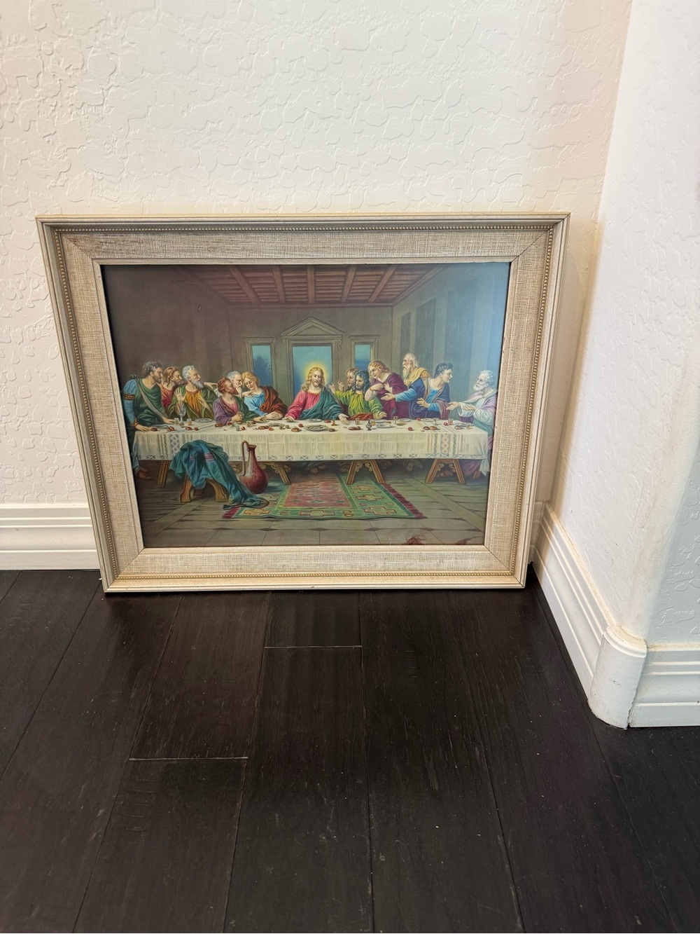 Vintage The Last Supper Framed Wall Art | 24” x 20” Religious Christian Decor